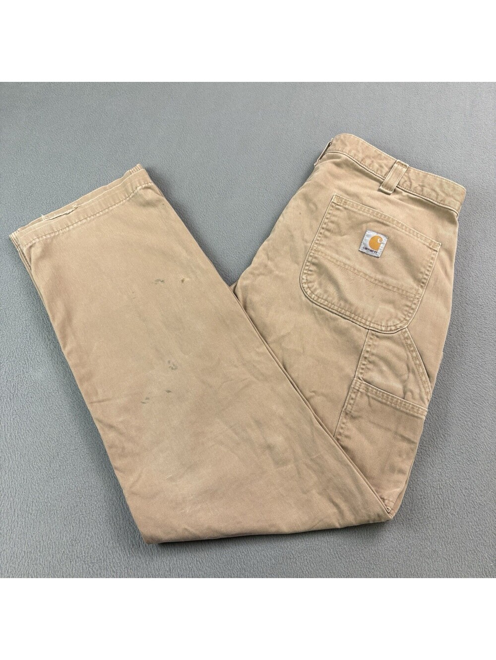 Carhartt Relaxed Straight Twill Dungaree Carpenter Pants Size 36x30.5 in. Khaki